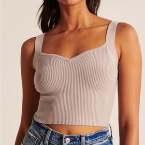 ABERCROMBIE AND FITCH ottoman sweetheart neckline tank top